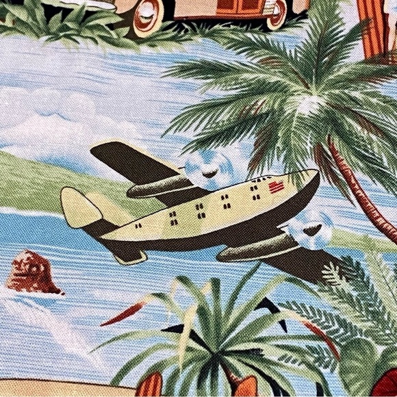 Cotton Scrubs & Co Hawaiian Shirt Surf Woody Tropical Print Size Large - Picture 6 of 9